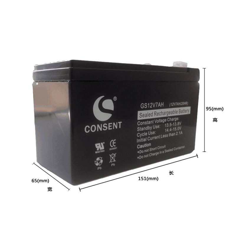 天津CONSENT蓄电池GS12V12AH消蓄电池