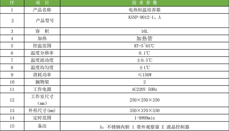 宁波科晟供应KSNP-9012-1A电热恒温培养箱