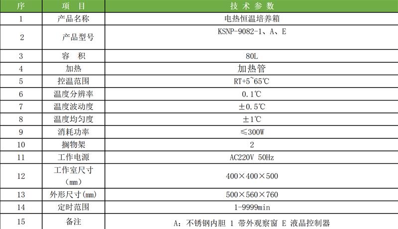 宁波科晟供应KSNP-9082-1AE电热恒温培养箱