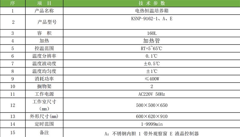 宁波科晟供应KSNP-9162-1AE电热恒温培养箱