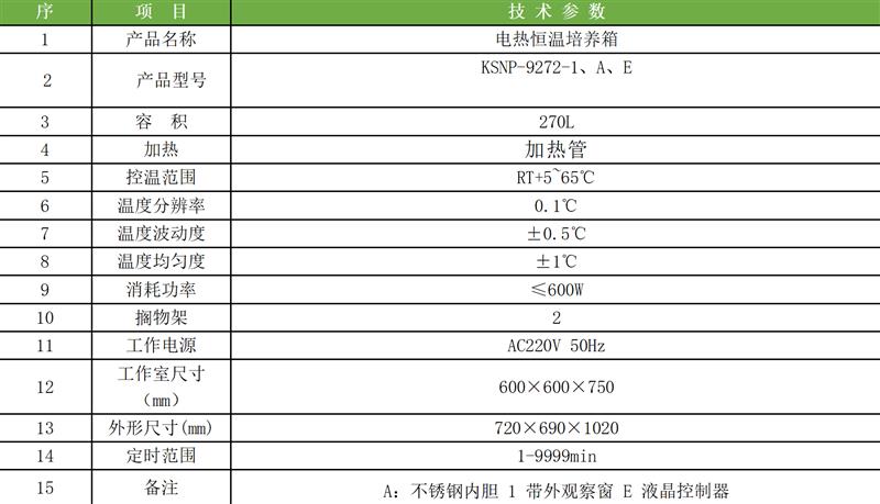 宁波科晟供应KSNP-9272-1AE电热恒温培养箱