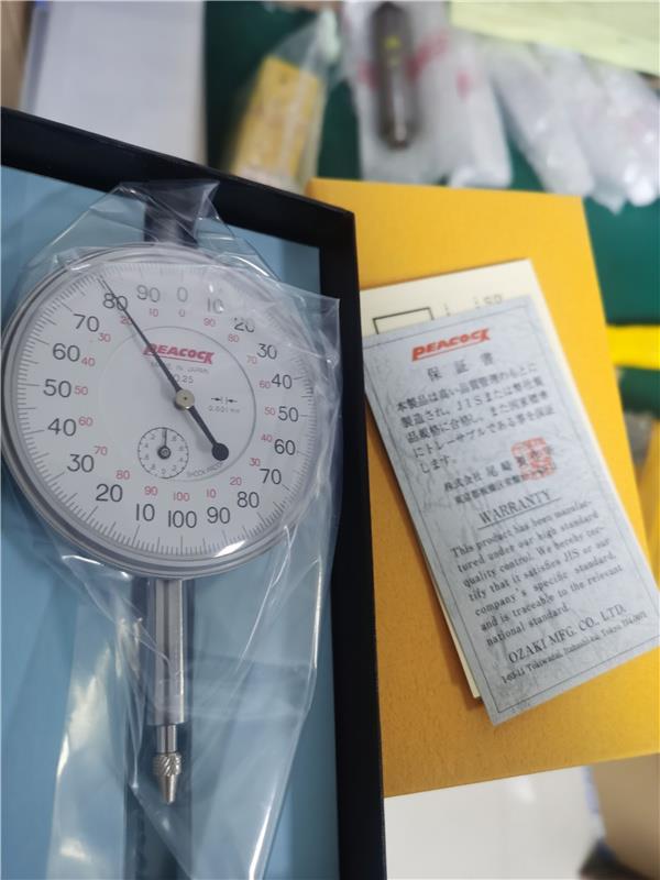 NO.25大表盘千分表日本PEACOCK孔雀牌