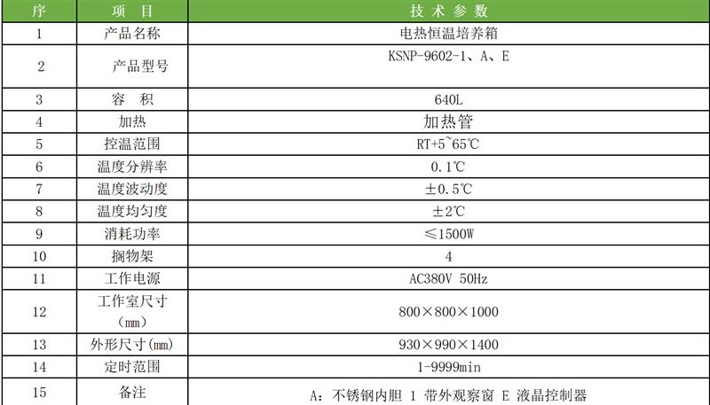宁波科晟供应KSNP-9602-1AE电热恒温培养箱