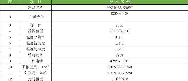 宁波科晟供应KSRX-200E电热恒温培养箱