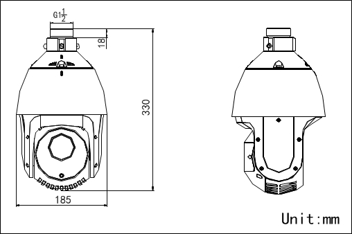 海康DS-2DE5120IW-A 130万5寸球型摄像机