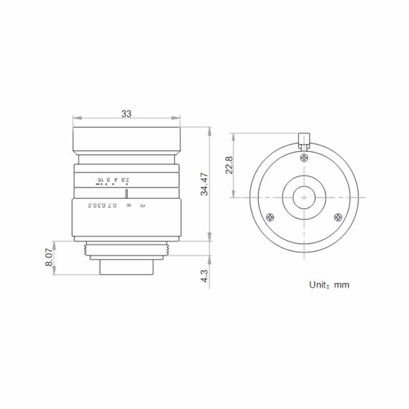 海康威视MVL-HF0828M-6MPE 600万工业镜头