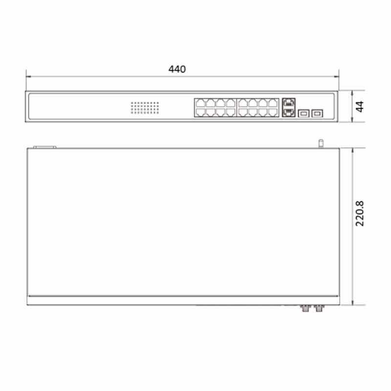 海康威视DS-3E1318P-E(B)轻网管百兆交换机