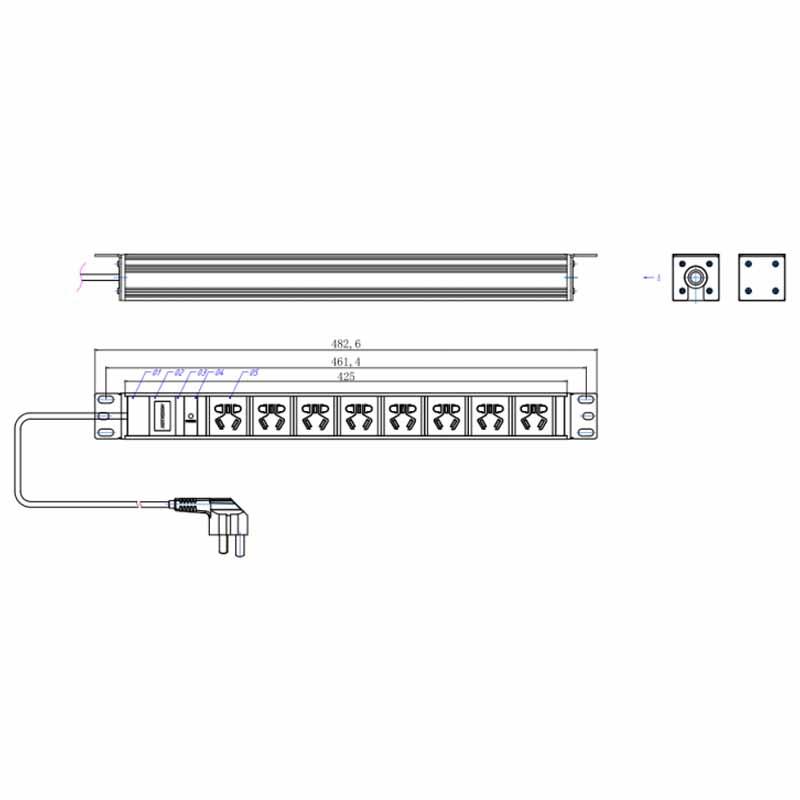 海康威视DS-XPDU08G13J机柜专用排插