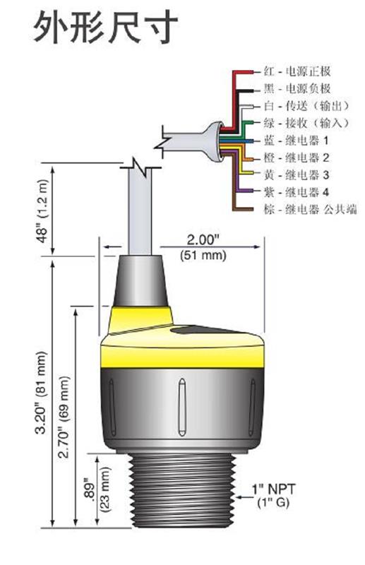 通用声波液位变送器JR1-DL14-00库号M400828 