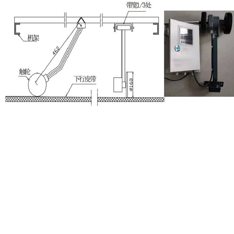 皮带测速仪 双轮 型号:M92905