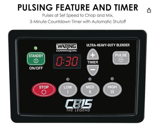 美国Waring组织捣碎机型号CB15T库号M58800 