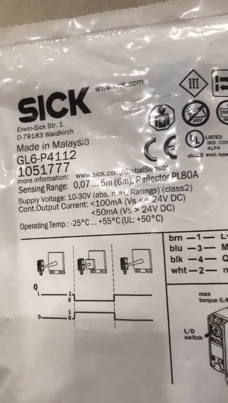 SICK光电传感器部件一览GL6-P4112