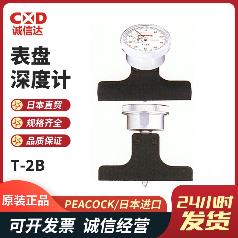 日本 PEACOCK孔雀表盘深度计T-2B