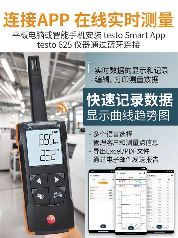 德图testo便携迷你温湿度计610