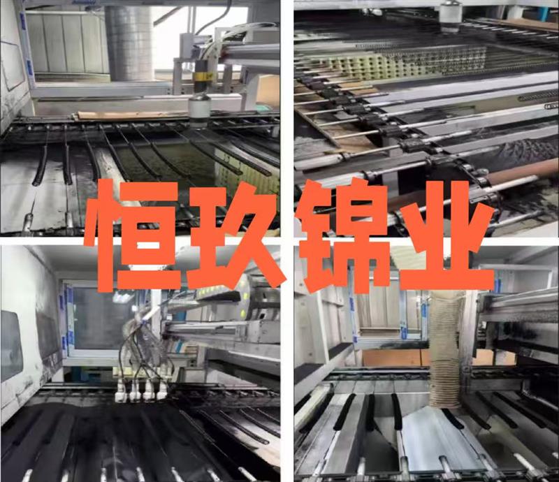 汽车减震弹簧喷胶植绒线-汽车内饰件包覆生产线