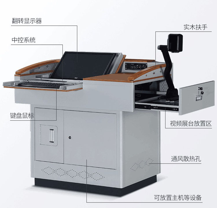 多媒體講臺(tái)型號(hào)TB1510-BD-06庫號(hào)D402905 