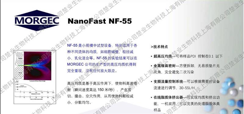 MORGEC液壓電動(dòng)微射流高壓乳化均質(zhì)機(jī)55L/時(shí)