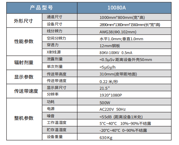 10080A超大型通道X射线安检机可穿透12mm