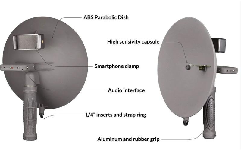 带音频接口的抛物面麦克风
