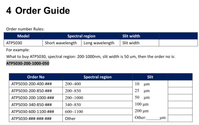 ATP5030/4制冷型超高分辨率光纤光谱仪
