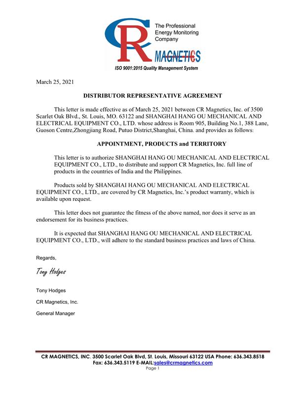 CR Magnetic传感器变送器经销商