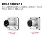 M12焊线式插座2 3 4 5 6 8芯12公母端连接器法兰