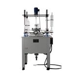 50L单层玻璃反应釜 真空蒸馏回流 变频调速 50L单层玻璃反应釜 真空蒸馏回流 变频调速