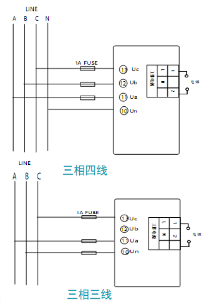 KSM-690-B三相电压表 接线图.png