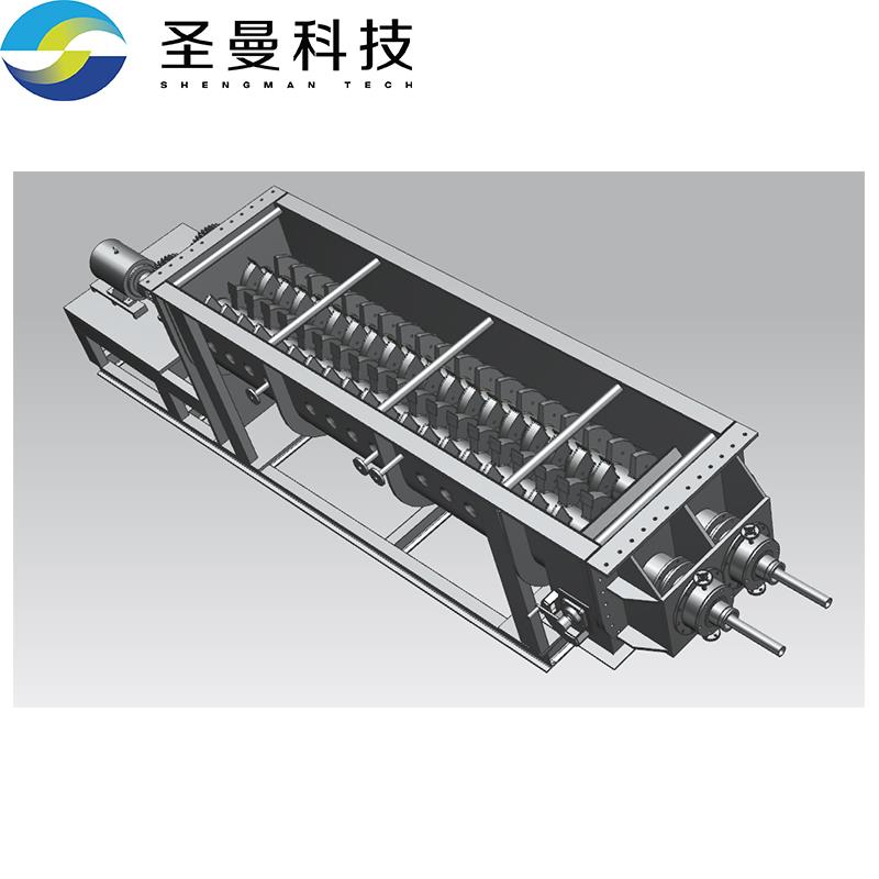 干化市政污泥空心桨叶干燥机2660.3kg/h