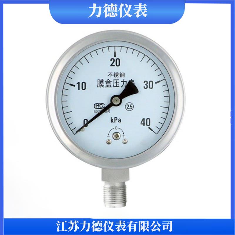 YE150膜盒压力表50KPa不锈钢