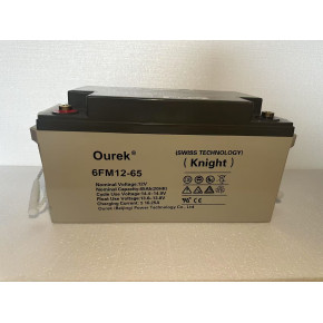 ourek蓄电池6FM12-65 12V65AH