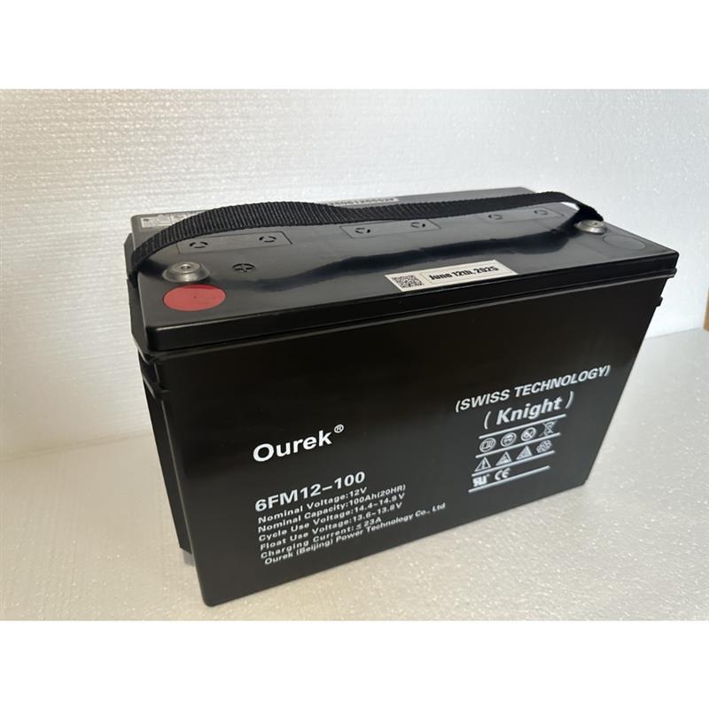 ourek蓄电池6FM12-100 12V100AH